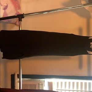 Black dress open from one leg